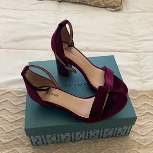 Pashion Footwear convertible heels to flats maroon size 7